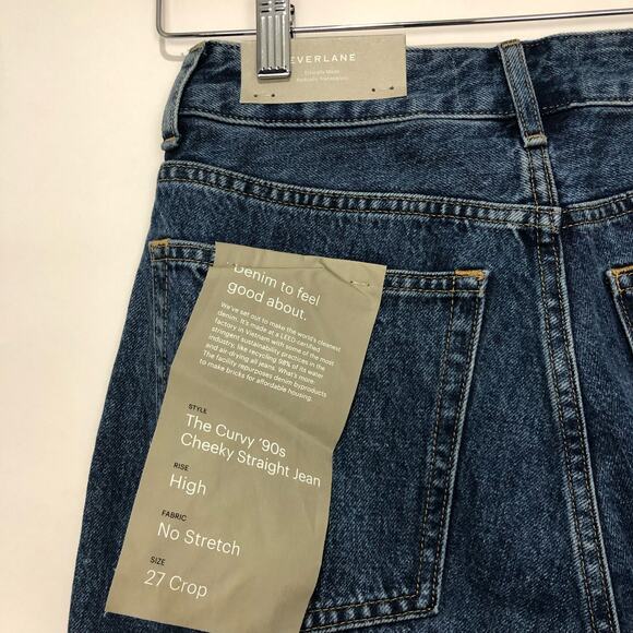 Everlane Womens The Curvy 90s Cheeky Straight Jean Blue Size 27 - Picture 7 of 7